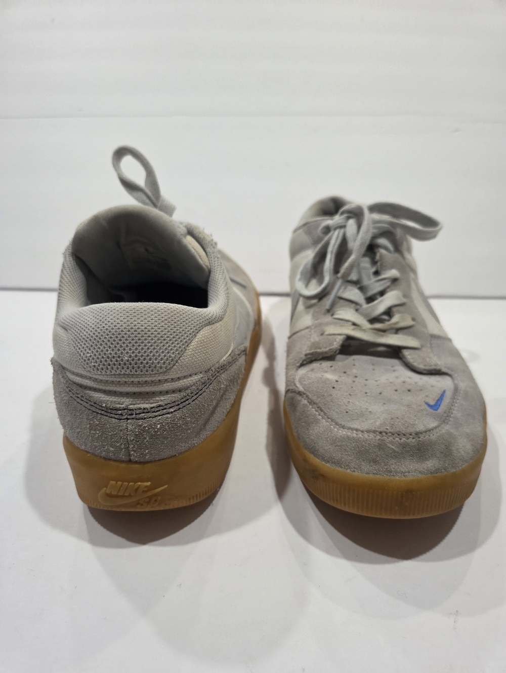 Nike SB Force 58   Men's Light Gray Suede Athletic Sneakers with Gum Sole Sz.12 - Picture 5 of 9